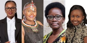 A picture compilation of County First Ladies, from left Maria Mbeneka (Laikipia), Lilly Lenolkulal (Samburu), Dorothy Nyong'o (Kisumu) and Sheila Sang (Nandi).