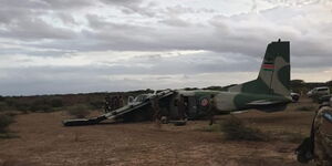 Crash scene of Kenya Aircraft model Harbin Y-12