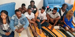 An image of nine suspects arrested by DCI