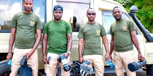 The Directorate of Criminal Investigations (DCI) communications team in images shared on Tuesday, February 1, 2022, 