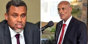 A collage of the Director General of the National Intelligence Service (NIS) Noordin Haji(Left) and the Director of Criminal Investigations (DCI)Amin Mohamed (Right)