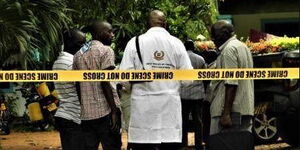 DCI detectives probe a crime scene in Kenya