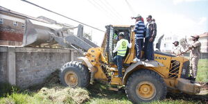 A bulldozer at work during a past demolition exercise in Nairobi. 
