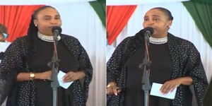 Nyeri Deputy Governor Caroline Karugu spoke at her mother's funeral service on Saturday, January 28, 2022.