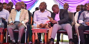 DP Riagthi Gachagua, President William Ruto during a thanksgiving service in Bomet on Sunday, January 5, 2023