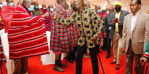 DP William Ruto meeting with grassroots leaders from Narok South on Thursday, September 9, 2021, in Karen