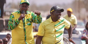 Deputy President William Ruto and MP Rigathi Gachagua campaigned in Nakuru county on Saturday, March 19, 2022.