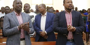 Deputy President William Ruto at a church service on Sunday, March 15.