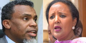 File image of Director of Public Prosecution Noordin Haji with Sports CS Amina Mohamed