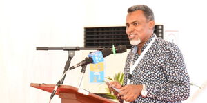 DPP Noordin Haji Speaks to Editors during a conference at Serena Hotel in Mombasa.