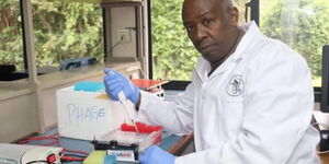 Dr Peter Gichuhi Mwethera at the Institute of Primate Research Laboratories in Nairobi 