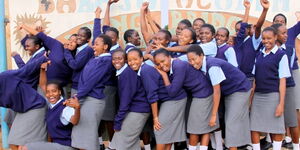 Daraja Academy students pose for a photo for their Facebook page in 2018