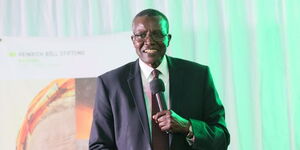 Former Chief Justice David Kenani Maraga Speaking at Kabarak University during a book launch on Tuesday October 11, 2022.