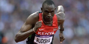 David Rudisha competes during the men's 800m final at the London Olympic Games on August 9, 2012.