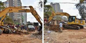 Demolitions of structures belonging to Deep Sea Community near Muthaiga on Friday, October 1, 2021