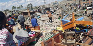Demolitions at Mukuru kwa Njenga slum in mid-November 2021.