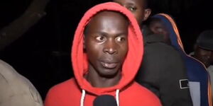 Dennis Ombogo whose 'sina maoni' clip went viral on Tuesday, August 9, 2022.