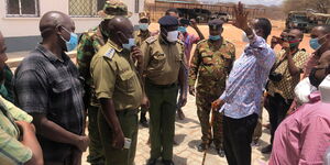 Deposed Governor Wajir, Mohamed Abdi Mohamud at the county offices on Tuesday, September 7, 2021.