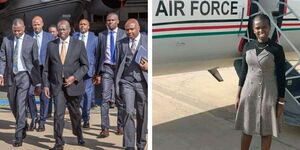 Deputy President Rigathi Gachagua and Linet Toto leaving the country for Rwanda on Thursday, October 13, 2022..jpg