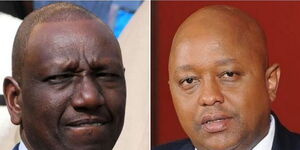 Deputy President William Ruto (left) and KTN News' Point Blank Tony Gachoka.