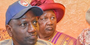 Deputy President William Ruto and his mother Sarah Cheruyiot pictured at an event. On May 10, DP Ruto sent out a special message to his mum.