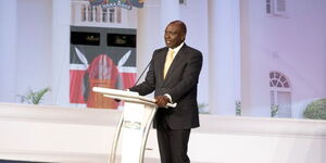 Deputy President William Ruto attends the Presidential debate at CUEA