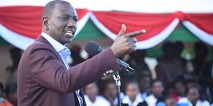 Deputy President William Ruto speaking at a rally in December 2020