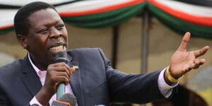 Defence Cabinet Secretary Eugene Wamalwa during the 14th Memorial Service of the late Vice President Michael Kijana Wamalwa held at his Milimani home in Kitale, Trans-nzoia County on August 23, 2017