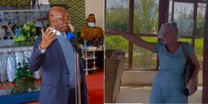 The hotel owner on Friday, February 18, watched as bulldozers demolished the property valued at millions of shillings amid a contested court battle with Royal Media Services (RMS) owner S.K Macharia.