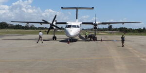File image of a plane at Diani Airport.