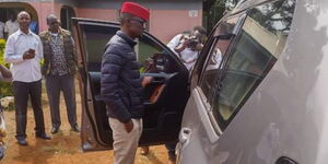 Politician Didmus Barasa surrenders to police in Bungoma on Friday, August 12, 2022.