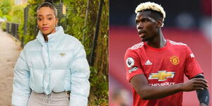 Collage of Dolly Mungai and Paul Pogba