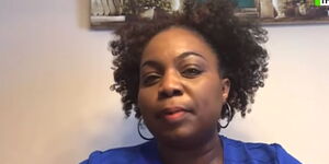 Kenyan nurse working in US Dorothy Ogega while appearing on Citizen TV on Wednesday, March 25, 2020.
