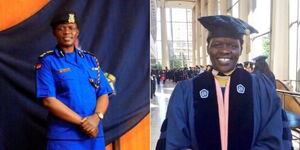 A collage of Senior Superintendent of Police (SSP) and currently the Deputy Director of Planning at the Office of the Inspector General of Police, Dr Resila A. Onyango.