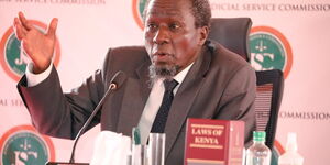 Justice David Marete during the JSC interviews for the Supreme Court Judge position on Monday, May 3.
