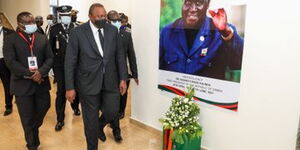 President Uhuru Kenyatta arrives in Lusaka Show Grounds for State Funeral of Kenneth Kaunda