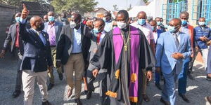 DP Ruto Arrives at Presbyterian Church of East Africa (PCEA) Umoja, Embakasi West