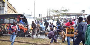 A past accident scene where locals scrumbled for beer after a truck overturned.