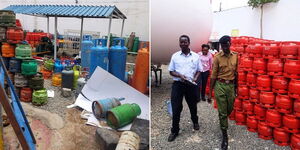 EPRA officials at different Liquefied Petroleum Gas (LPG)  facilities in Nairobi on March 29, 2023, during a crackdown