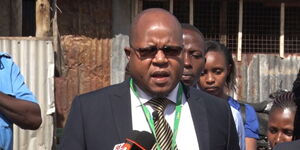 EPRA Director General Pavel Oimeke addressing the media in 2019.