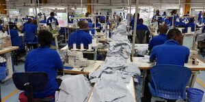 Workers at the EPZ factory in Athi River on December 6, 2017.