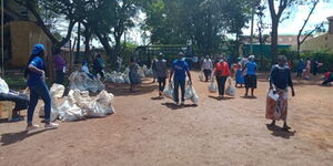 Food donations that fed families in Majengo, Nairobi on Friday, April 3, 2020.