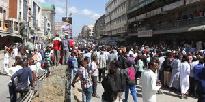 Residents out in the streets in Eastleigh, Nairobi on January 18, 2019.