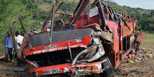 Homeboyz bus that was involved in an accident at Fort Tenan on October 11, 2018