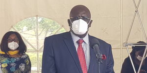 Education Cabinet Secretary George Magoha pictured in Kisumu on August 9, 2020.