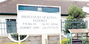 A signpost next to Eldoret Courts.
