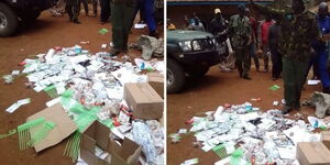 IEBC materials in Chuka/Igambang'ombe destroyed by members of the public on Monday August 8, 2022