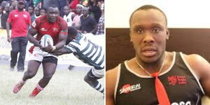 Photo collage of former rugby player Elkeans Musonye 