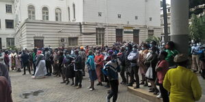 Nairobi Employees During a Strike Staged Outside City Hall on Wednesday October 13 Outside City Hall