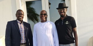 Deputy President William Ruto with former Nigerian Vice President Atiku Abubakar in Dubai on November 20, 2020